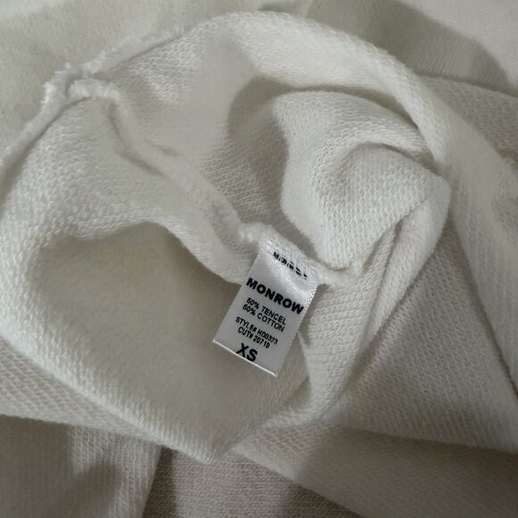 Monrow Sheath Mini Dress Size XS White French Terry Sleeveless Cotton HD0323 - Picture 7 of 10